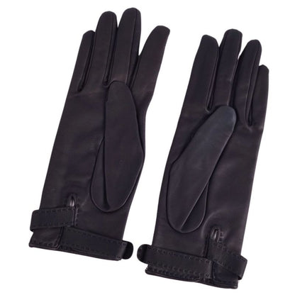 Hermes Gloves Lamb Leather Cashmere Made In France