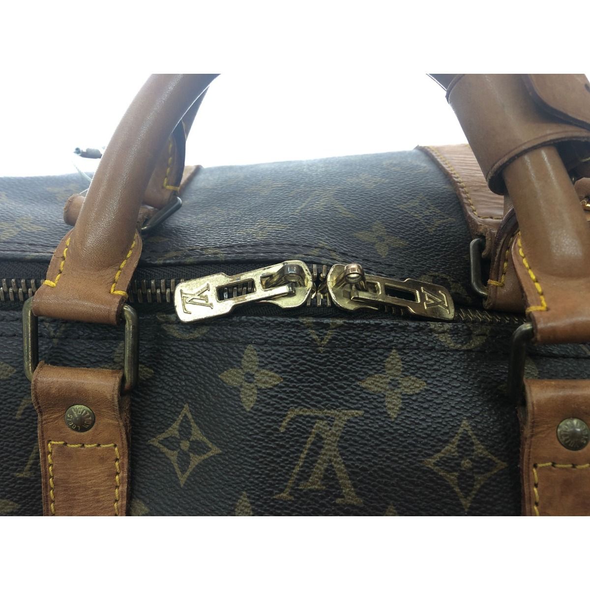 Louis Vuitton Unisex Boston Bag Monogram Keepall 55 M41424 Brown