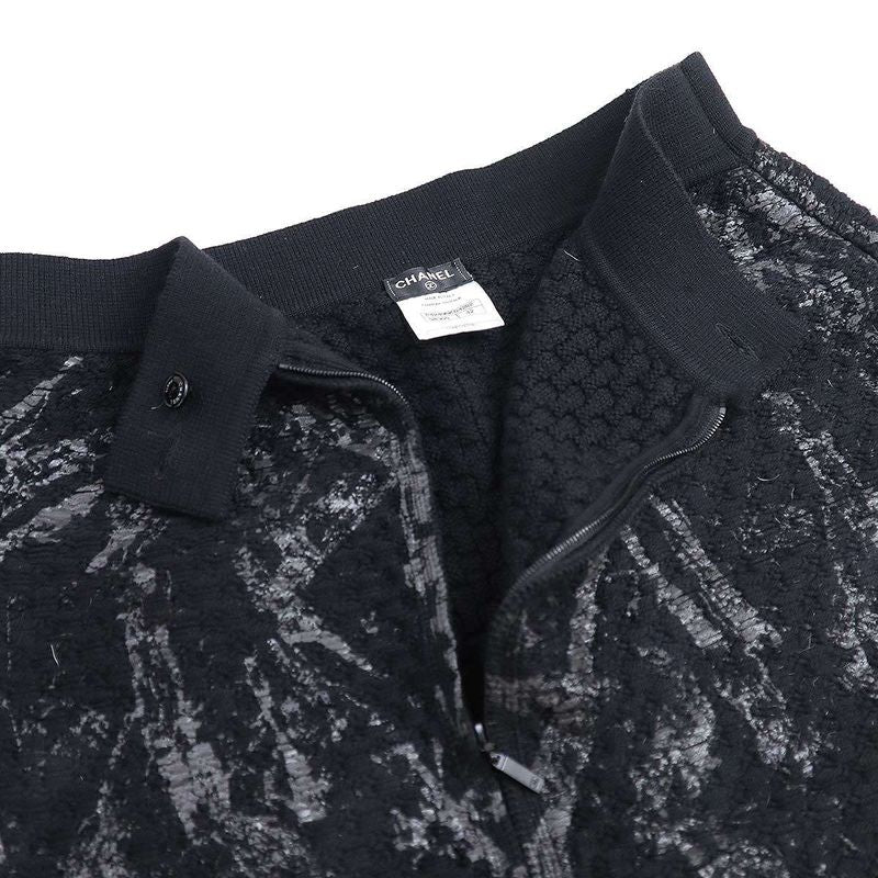 Chanel Wool Knit Skirt P42496k04282 Black 42