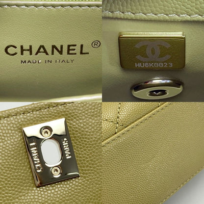 Chanel Matelasse Coco Handle XS Handbag A92990 Olive Caviar Skin Chain