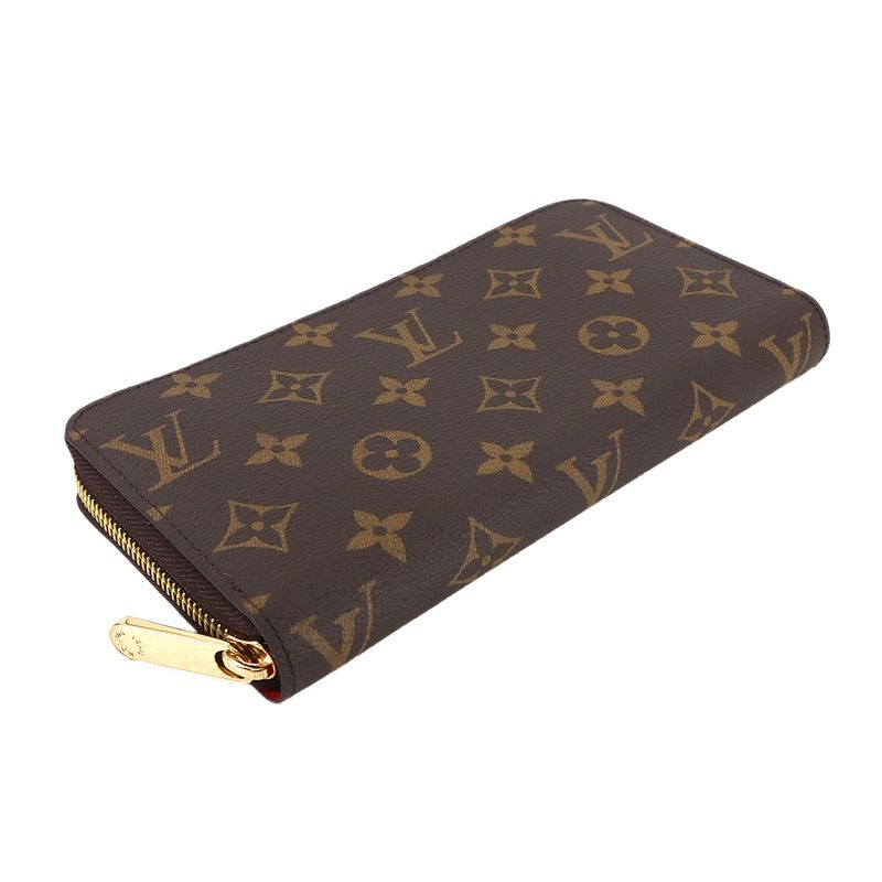 Louis Vuitton Monogram Zippy Wallet Round Zipper Long Wallet Coquelicot M41896
