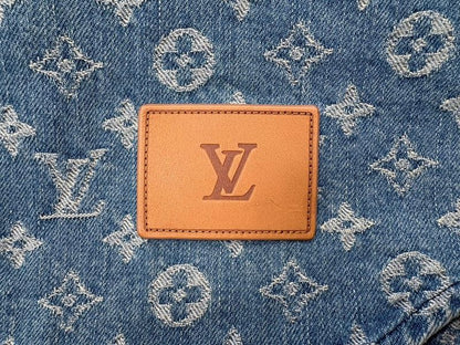 2254 Louis Vuitton Baseball Shirt Hdd92wall Monogram Denim Short Sleeve S Size