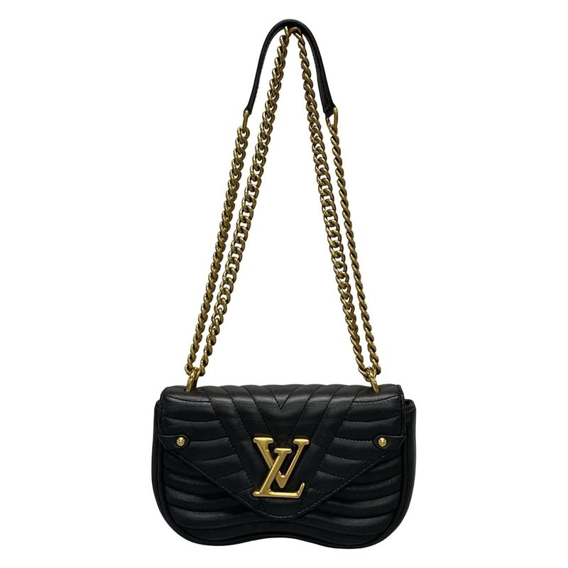 Louis Vuitton Shoulder Bag New Wave Chain Bag PM M51683 Noir Black Leather