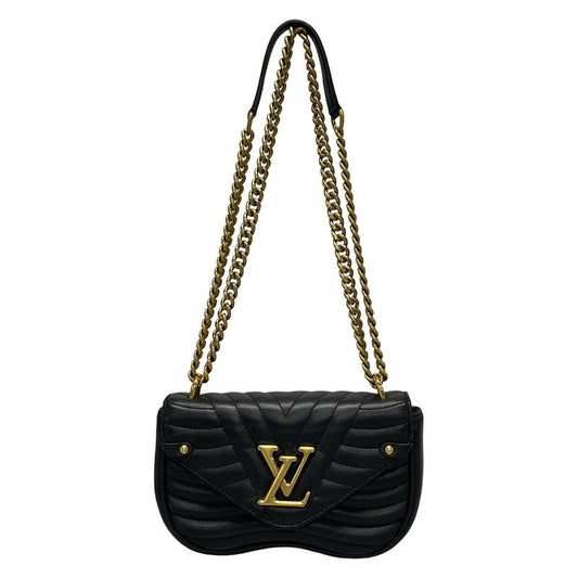 Louis Vuitton Shoulder Bag New Wave Chain Bag PM M51683 Noir Black Leather