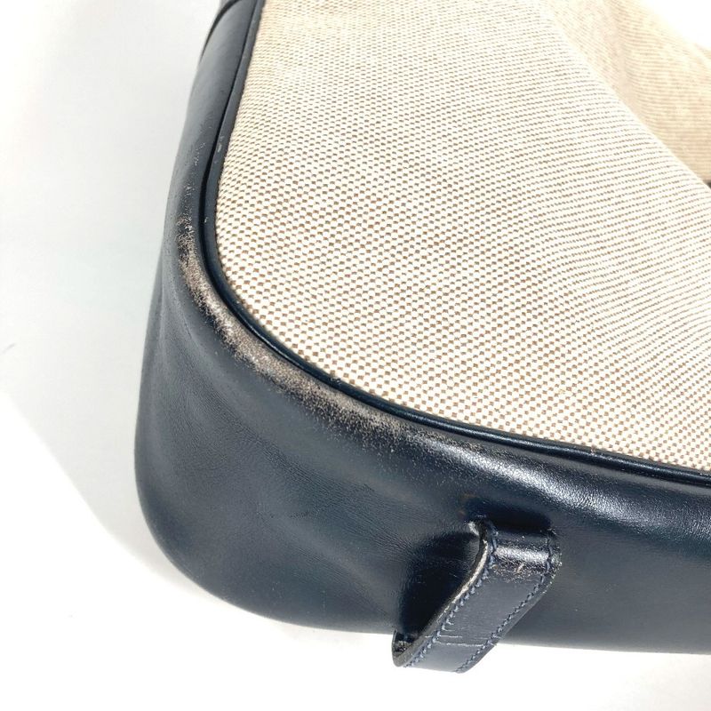 Hermes Shoulder Bag Sako H Logo Toile Ash Navy