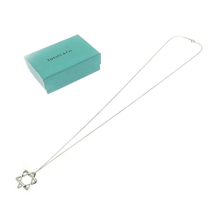 Tiffany & Co Silver Elsa Peretti Star of David Necklace 3.3g 925 Engraved