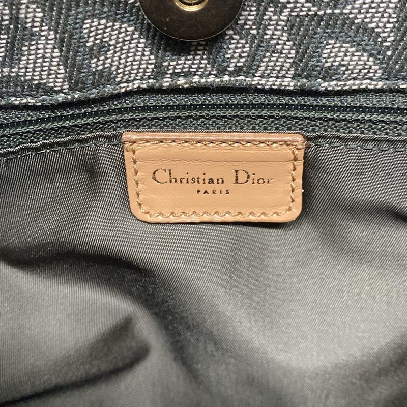 Dior/christian Dior Handbag Trotter Khaki×beige Leather
