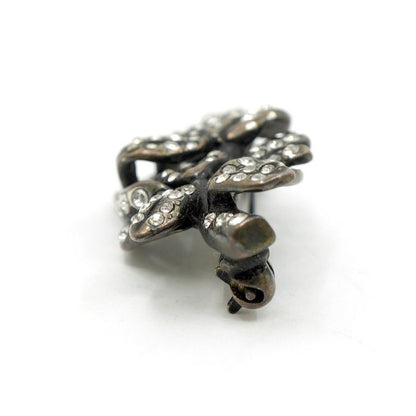 Saint Laurent Pin Brooch Rhinestone Approx 5.8g Black Accessories Box