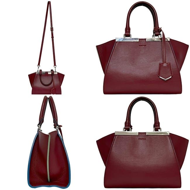 Fendi 2way Bag Petit Trois Jour Bordeaux 8bh333