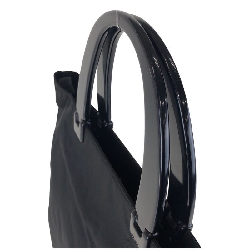 Prada Tessuto Triangle Logo Plate Black Nylon/plastic Tote Handbag Ladies 504894