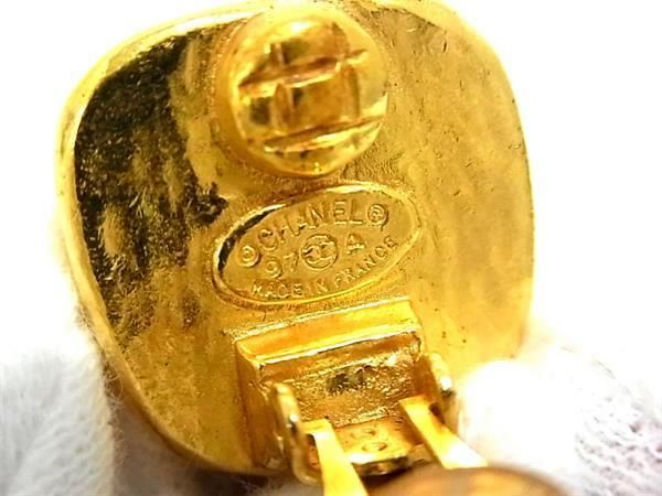 Chanel Coco Mark 97 A Clip On Earrings Accessories Women's Gold And Silver