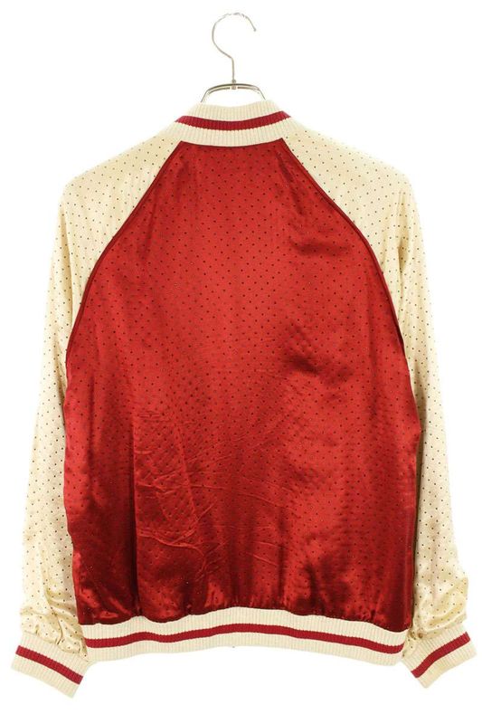 Saint Laurent Paris 612418 Y587s Silk Scalloped Studded Blouson Men 46