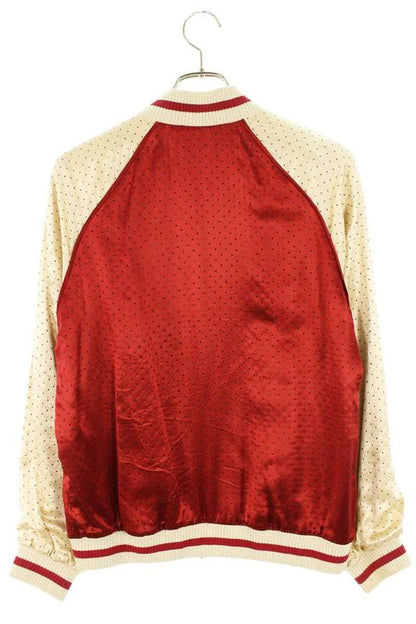 Saint Laurent Paris 612418 Y587s Silk Scalloped Studded Blouson Men 46