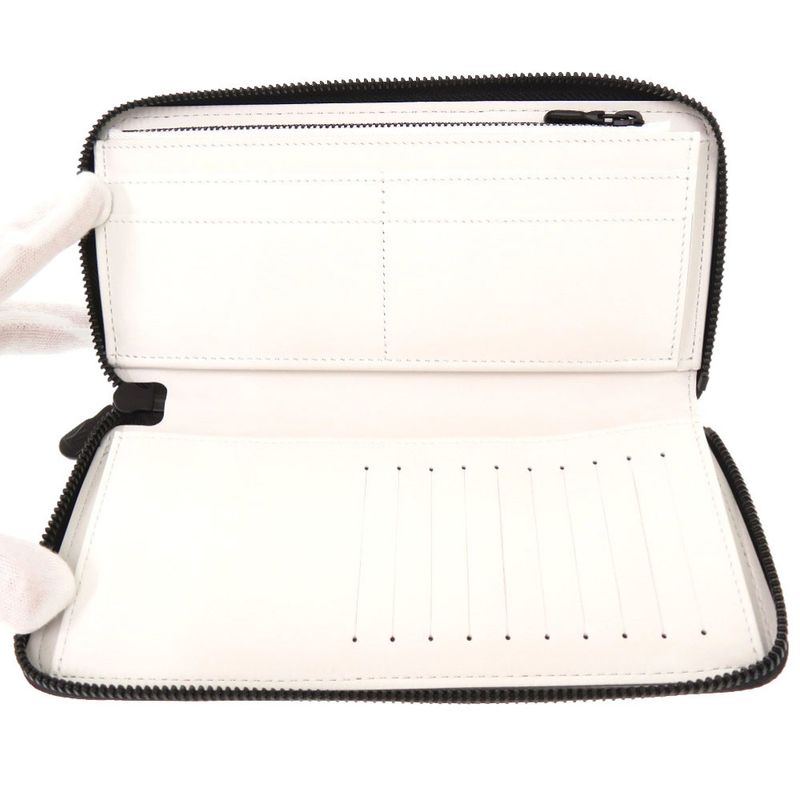 Louis Vuitton Zippy Wallet Vertical Monogram Shadow White M83381 Long Wallet LV