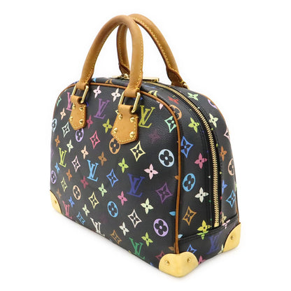 Louis Vuitton Monogram Multicolor Trouville Handbag Noir Black Black Gold