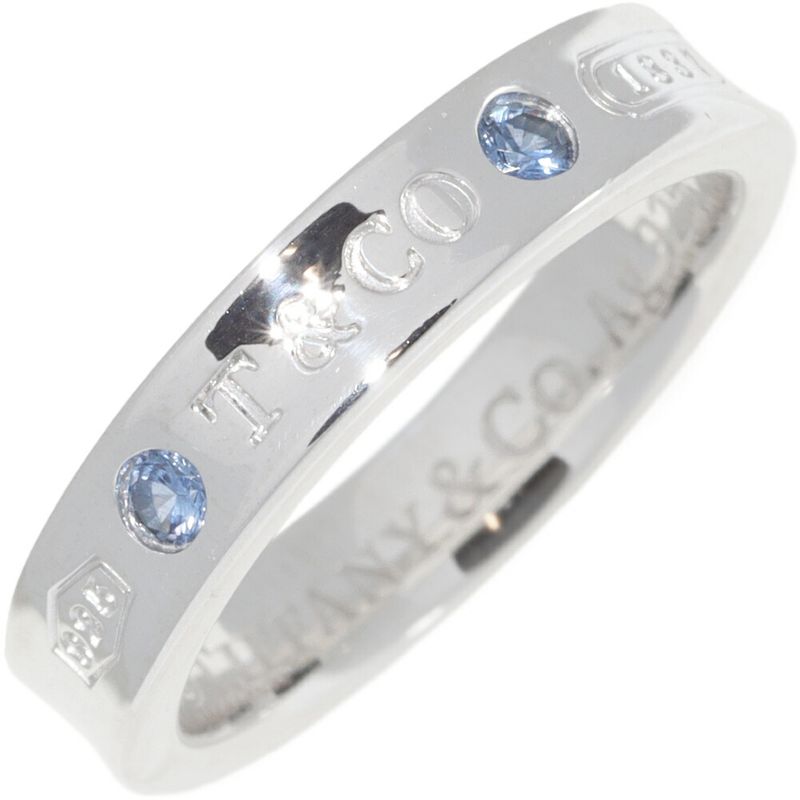 Tiffany & Co Ring SV Sapphire 2P (005ct) 1837 Narrow Ring Width 4mm (016in)