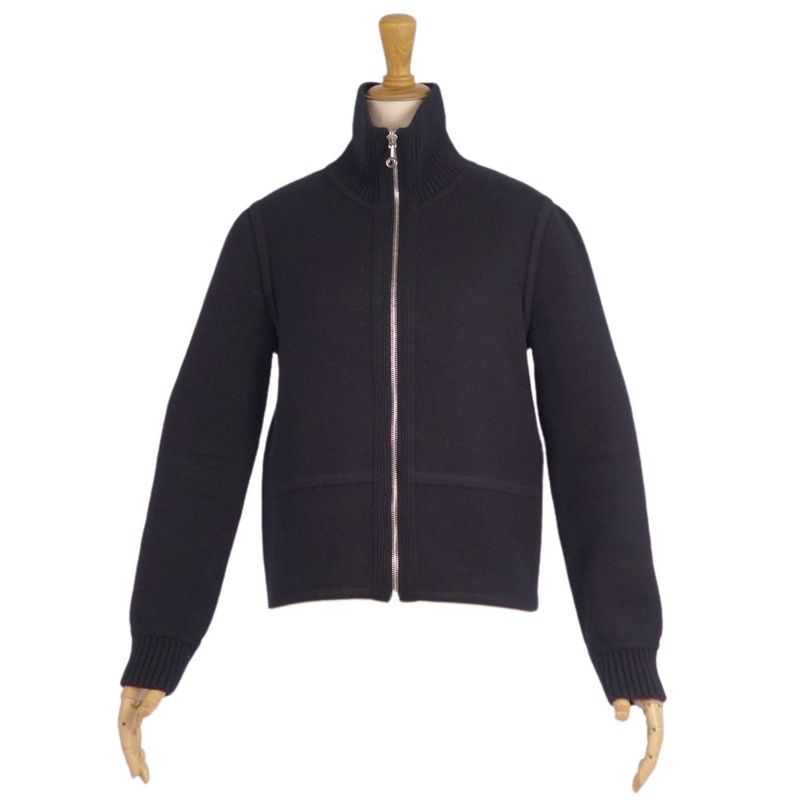 Hermes Jacket 23AW Reversible Knit Wool