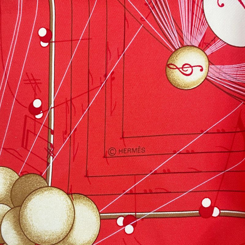 Hermes Scarf Silk Carre 90 Music Of The Spheres La Musique Des Spheres Red