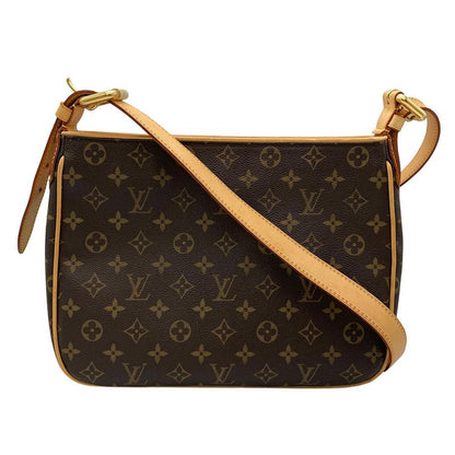 Louis Vuitton Hudson GM Shoulder Bag Monogram Canvas M40045 Brown Vi1005 Women