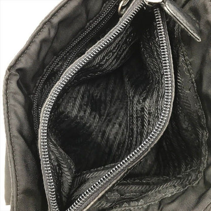Prada Nylon Tessuto Chain Shoulder Bag Black