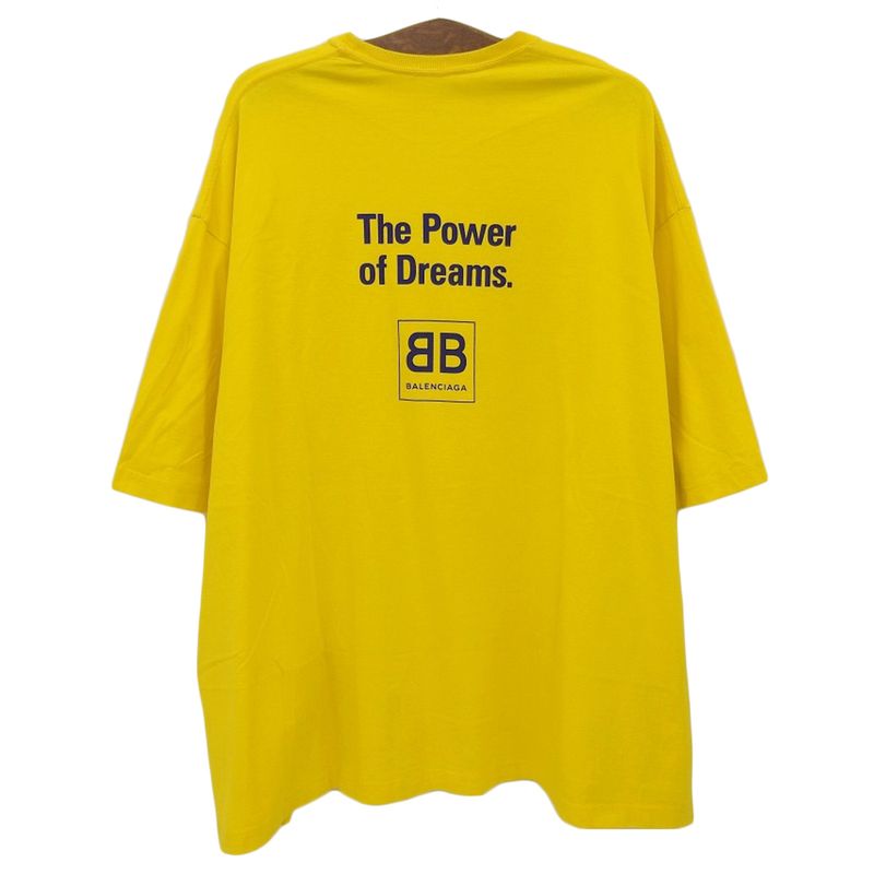 Balenciaga Logo T-shirt Top Men's Yellow XS 508167 XS