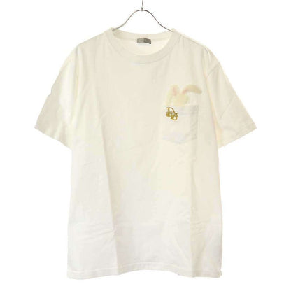 Dior Erl 23ss Logo Embroidery Wappen T-Shirt 313j651a0554 White L