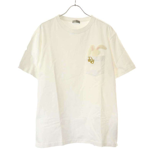 Dior Erl 23ss Logo Embroidery Wappen T-Shirt 313j651a0554 White L