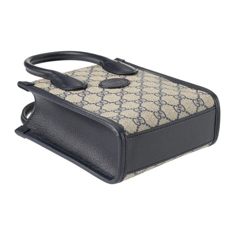 Gucci Shoulder Bag GG Supreme Beige/blue