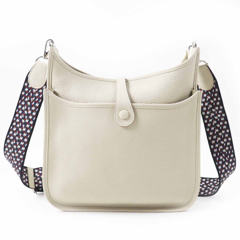 Hermes Evelyn 3PM Beton Silver Hardware Sangle Zigzag Taurillon Clemence