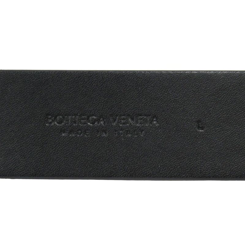 Bottega Veneta Leather Belt Square Buckle Size L Black Mens Used