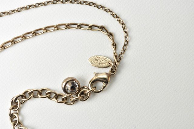 Chanel Necklace Pendant Bracelet Chanel Coco Rhinestones Multicolor Gold