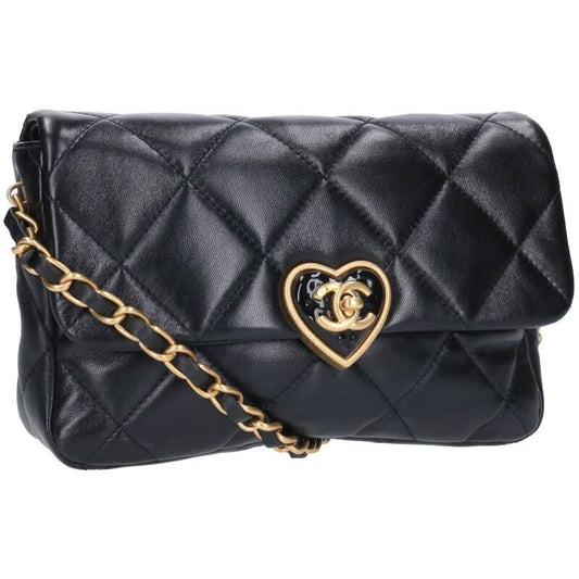 Chanel As3986 Heart Hardware Mini Flap Lamb Skin Chain Shoulder Bag Women