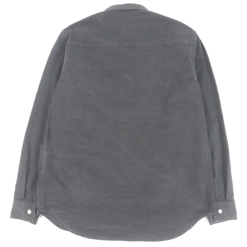 DIOR Homme 383d587ay520 Couture Logo Patch Washed Long Sleeve Denim Shirt Gray