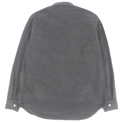 DIOR Homme 383d587ay520 Couture Logo Patch Washed Long Sleeve Denim Shirt Gray