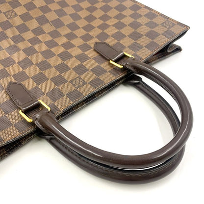Louis Vuitton Sac Pla Damier Ebene Damier Ebene Leather × PVC Brown Tote Bag