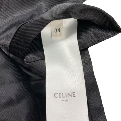 Celine Outerwear Long Coat Trench Triomphe All-over Pattern Cotton Brown