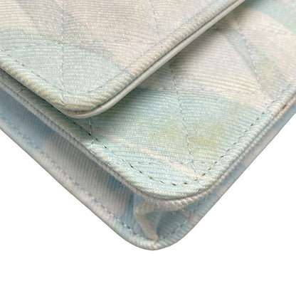 Chanel Wallet Matelasse Ap0250 Light Blue×white×multi