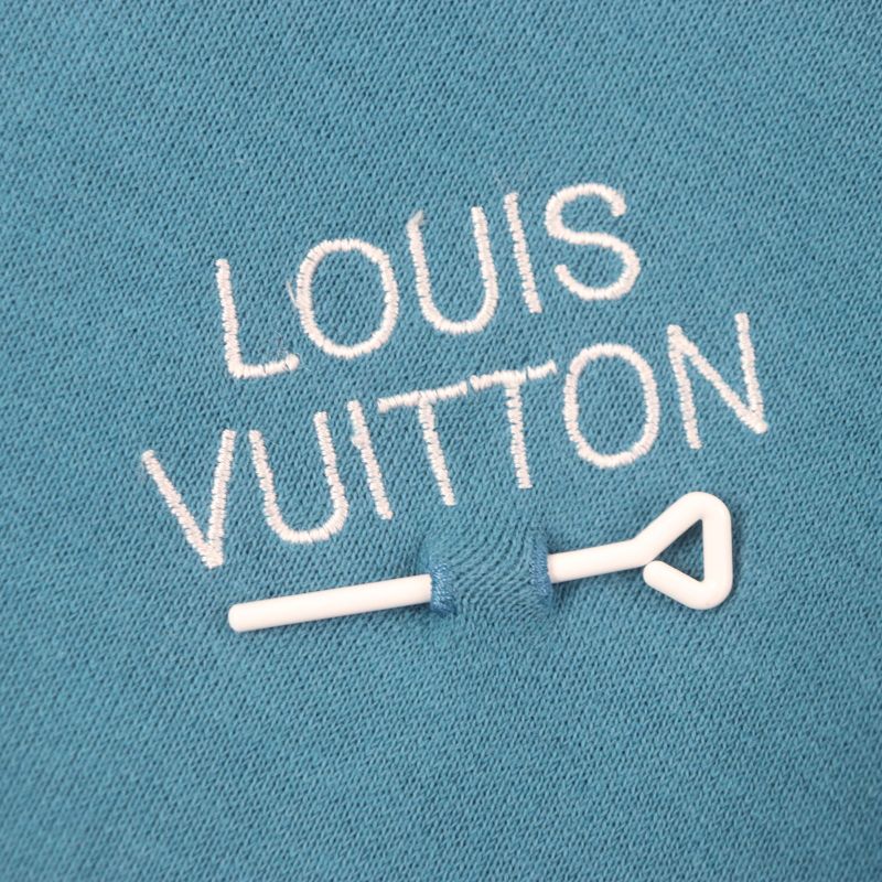 Louis Vuitton 22AW Signature Hoodie With Embroidery 100% Cotton Logo Embroidery