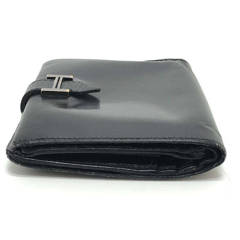 Hermes Bifold Wallet Bearn Compact Box Calf Black