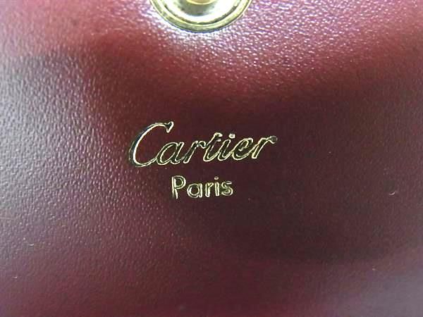 Cartier Must Line Leather Coin Case Coin Purse Ladies Men's Bordeaux Bk7283