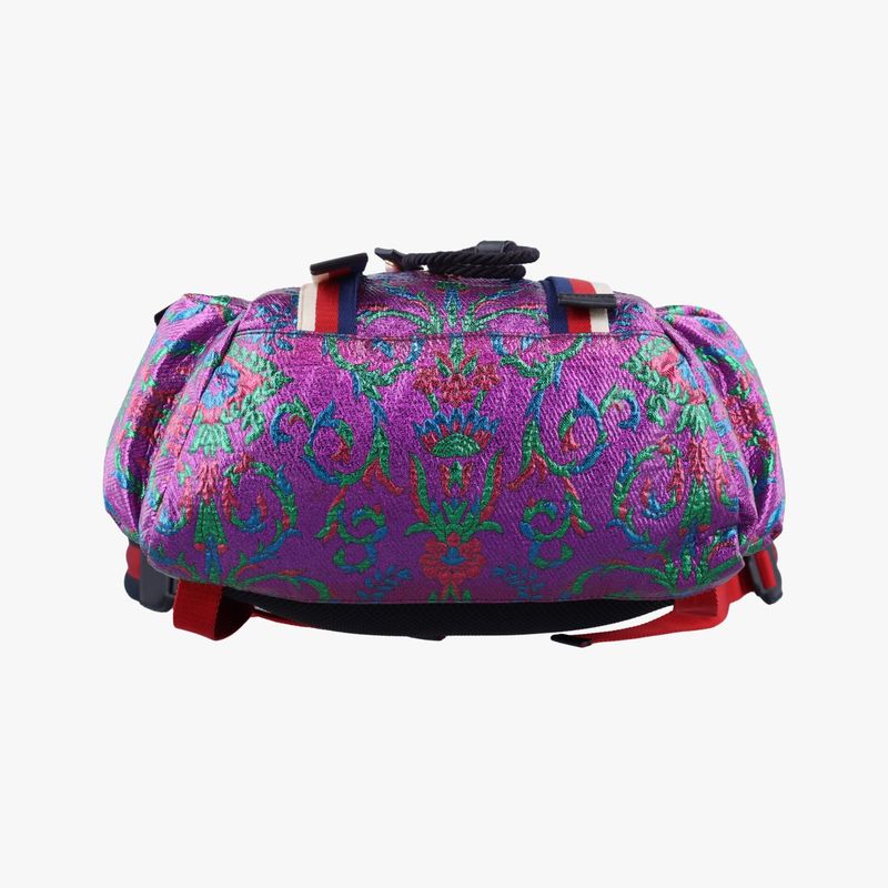 Gucci Brocade Tech Pack Purple And Multicolor PVC Coated Canvas 466467 E02164197