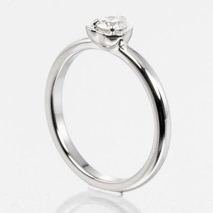 Cartier D'amour Diamants Légers 18kwhite Gold × Diamonds #7 Ladies 2.4g Ring