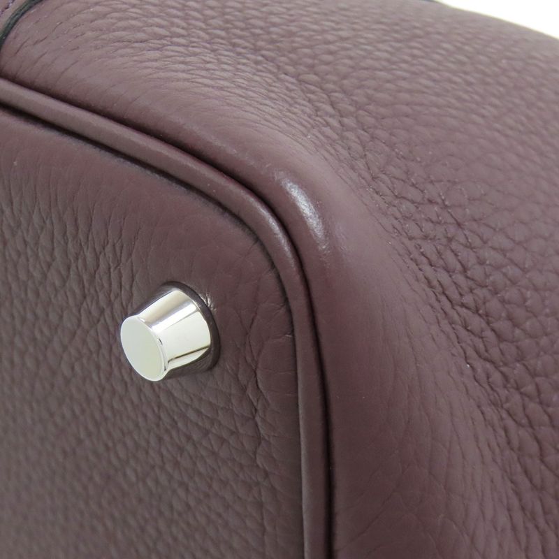 Hermes Picotin Lock PM Eclat Silver Hardware Handbag Taurillon Women