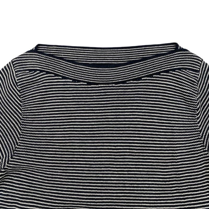 Louis Vuitton Sweater Striped Half Sleeve Knit Rw061w Wiks03mjb M Size Cotton