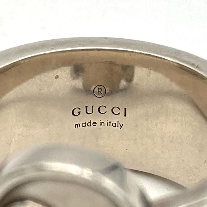Gucci Ghost Ring Sv925 241g Logo Approx Size 25