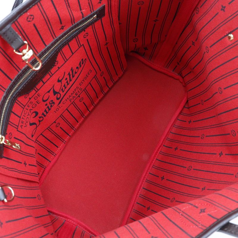 Louis Vuitton Neverfull MM N51105 Damier Canvas Brown Gi2102 Ladies Tote Bag