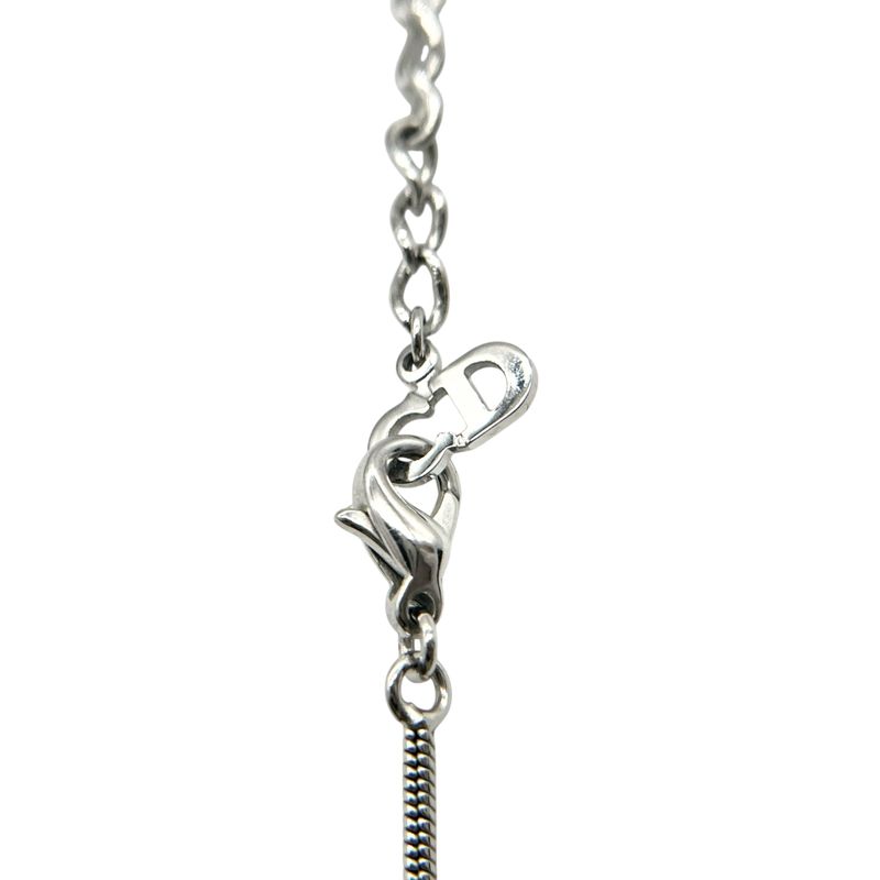 Christian DIOR Necklace Snake Chain Silver