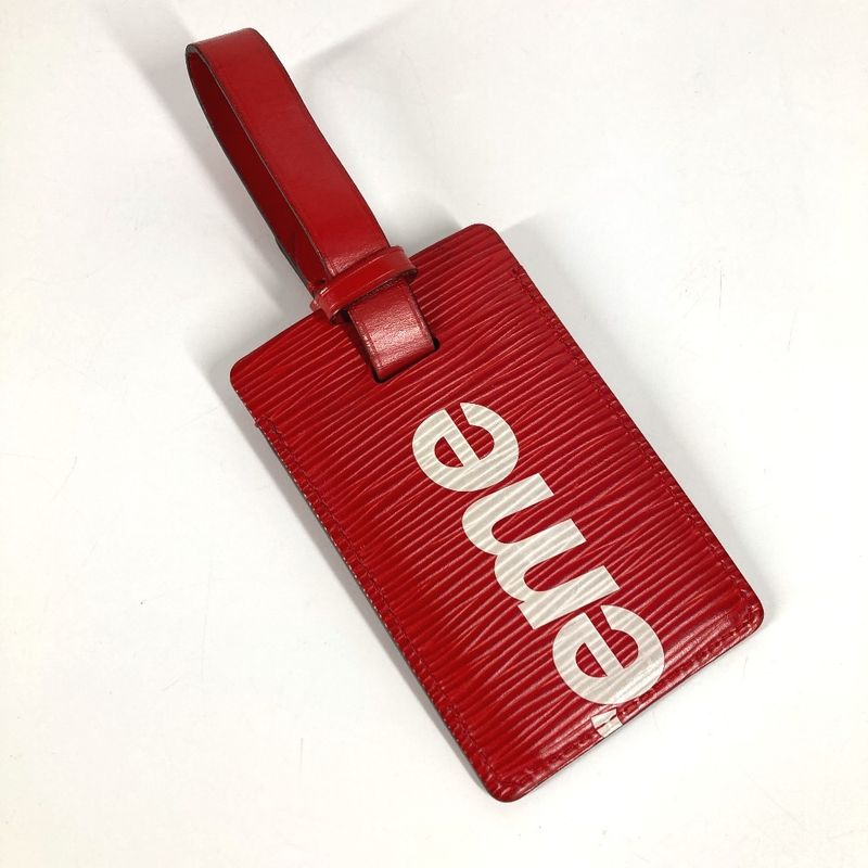 Louis Vuitton Name Tag Supreme Collaboration M67726 Epi Leather Red