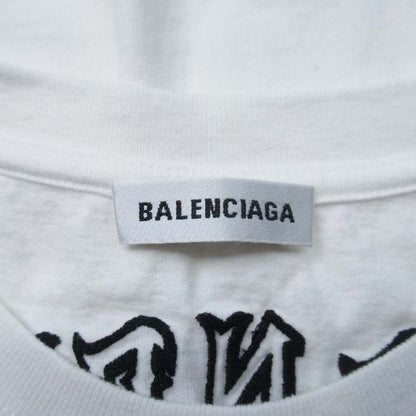 19ss Balenciaga Tattoo Logo T-Shirt Tattoo Logo Back Embroidery Short Sleeve