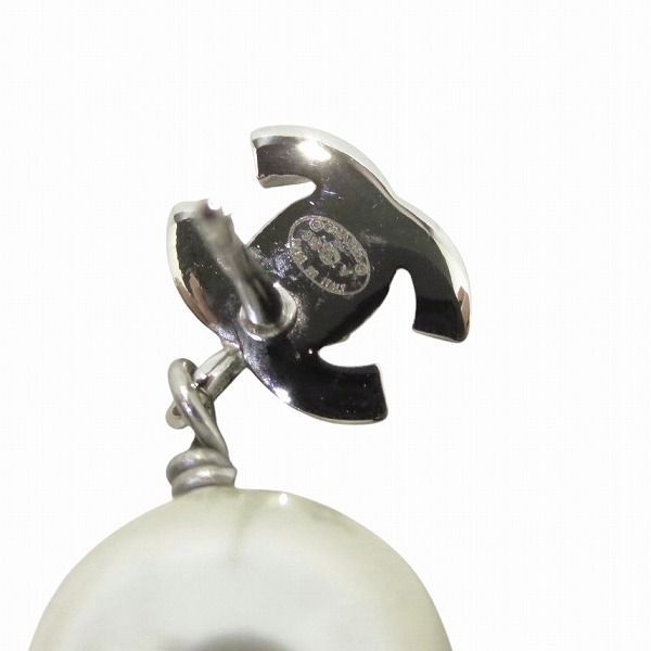 Chanel B19 V Coco Mark Faux Pearl Rhinestone Earrings Branded Accessories